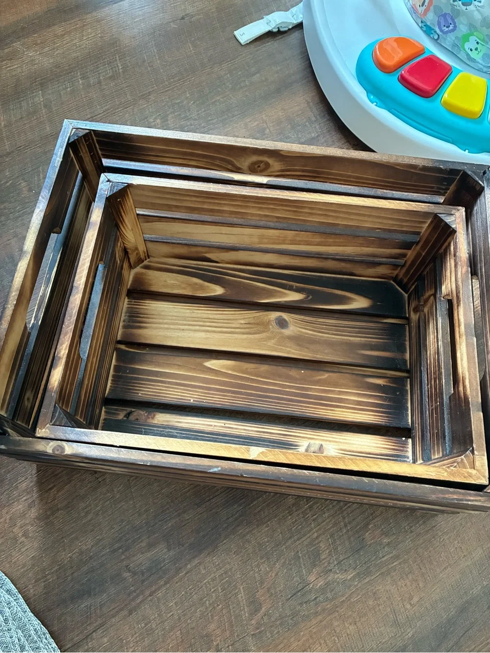 Wooden crate shelves 3 count